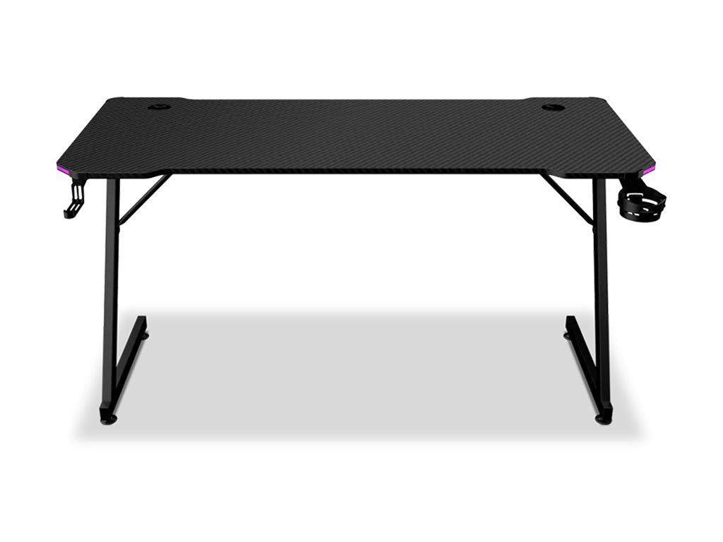 ALPHA GAMER Gemina RGB Black Gaming Desk
