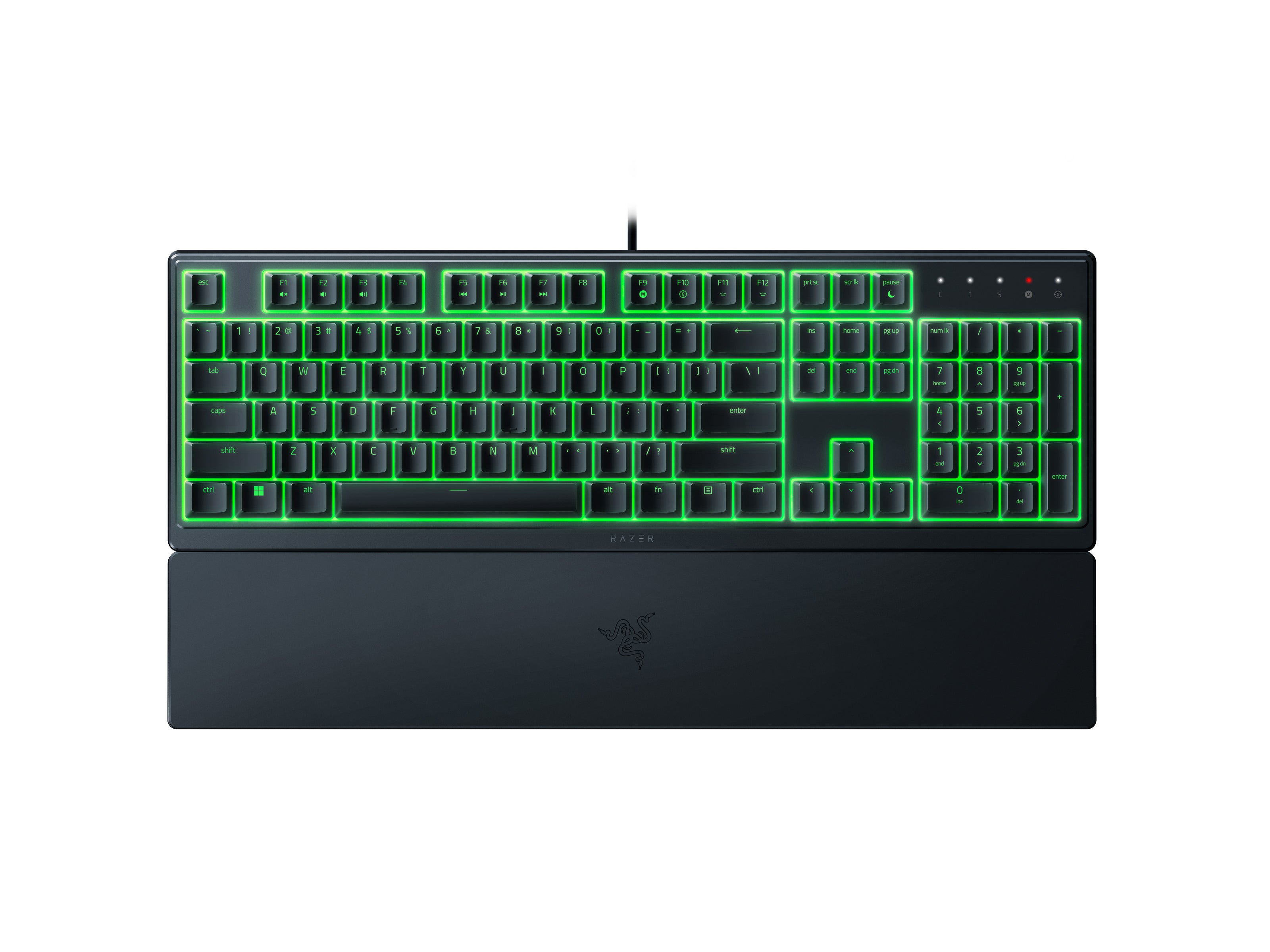 Razer Ornata V3 X Keyboard Teclado Gaming Low-Profile Silencioso com Iluminação RGB e Apoio de Pulso