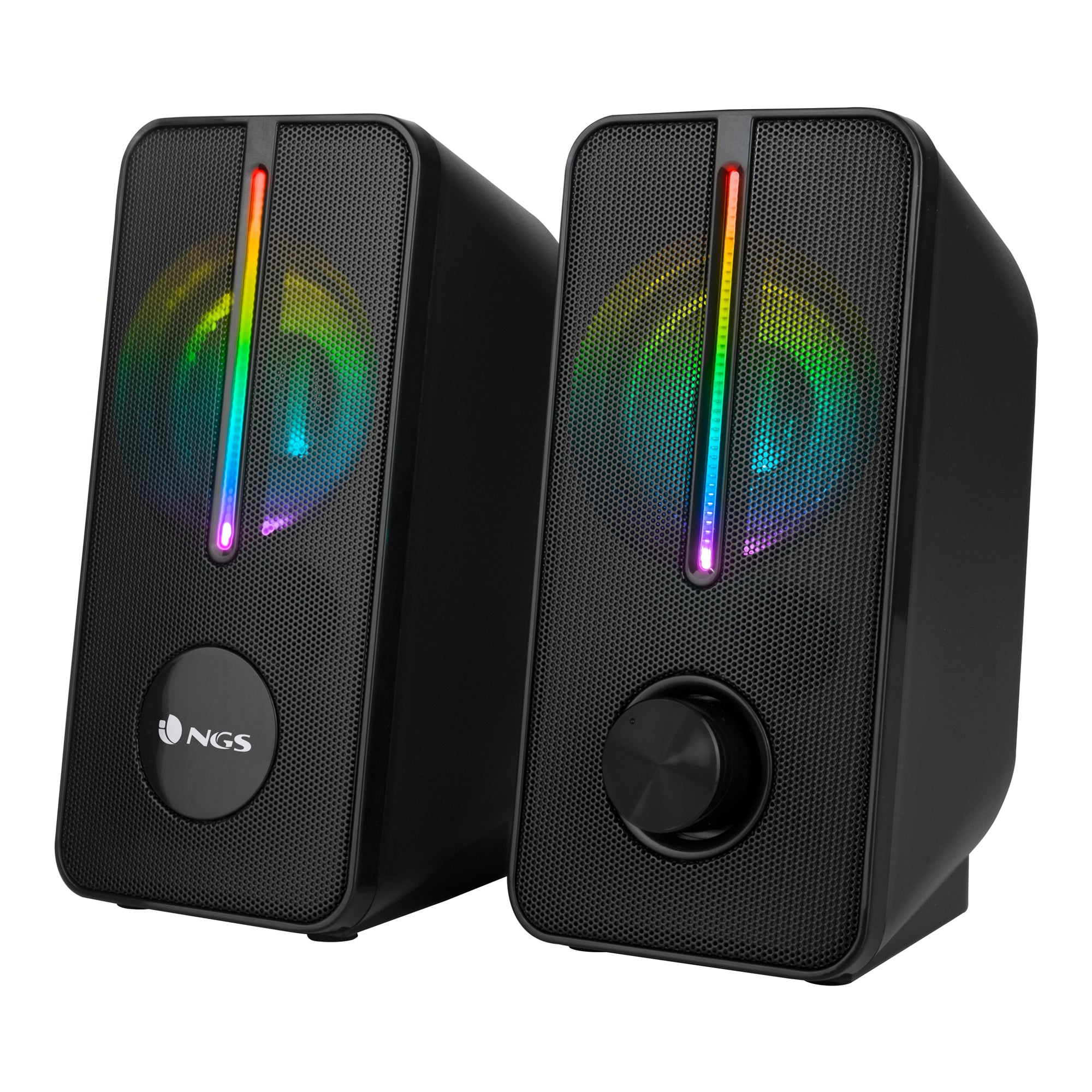 NGS Gaming 2.0 Speakers Colunas Gaming 2.0 para PC com Som Estéreo e Ligação Jack 3.5mm